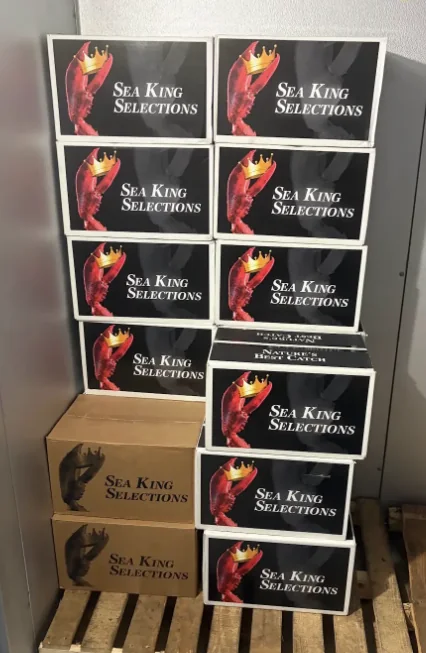 Sea King seafood selections from the cooler
